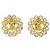 Chanel Vintage Orecchini a clip rotondi CC in metallo D'oro