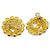 Chanel Vintage Orecchini a clip rotondi CC in metallo D'oro - vista 2