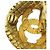 Chanel Vintage CC Round Cutout Clip-On Metal D'oro - vista 4