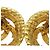 Chanel Vintage CC Round Cutout Clip-On Metal D'oro - vista 5