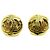Chanel Vintage CC Round Clip-On Metal Small D'oro
