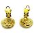 Chanel Vintage CC Round Clip-On Metal Small D'oro - vista 2