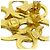 Chanel Vintage CC Flower Clip-On Metal D'oro - vista 3