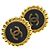 Chanel CC Round Stud Metal and Enamel D'oro - vista 5
