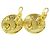 Chanel Vintage Orecchini a clip rotondi CC in metallo D'oro - vista 4