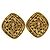 Chanel Vintage Diamant-Clip-Ohrringe vergoldet Golden