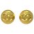Chanel Vintage CC Round Clip-On Metal Small D'oro