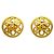 Chanel Vintage CC Round Clip-On Metal Small D'oro
