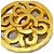 Chanel Vintage CC Round Clip-On Metal Small D'oro - vista 3