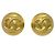 Chanel Vintage CC Runde Metall-Clip-Knöpfe Golden
