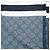 Gucci Stola in seta e cotone con frange GG Blu - vista 10