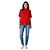 Pulôver Poppy de gola alta da Lela Rose Vermelho - vista 5