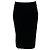 Falda lápiz de terciopelo negro arrugado Giorgio Armani