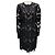Schwarzes langärmliges Nahtkleid von Lela Rose
