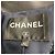 Giacca in tweed con dettagli in chiffon blu navy / nero Chanel - vista 4