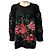 Schwarzer Cashmere-Girocollo-Pullover mit Blumenmuster von Lamberto Losani