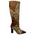 Botas Jerri de pelo de potro hasta la rodilla en leopardo umber de Ulla Johnson Castaño - vista 2
