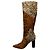 Botas Jerri de pelo de potro hasta la rodilla en leopardo umber de Ulla Johnson Castaño - vista 3
