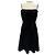 Schulterfreies Chenille-Kleid in Schwarz / Fuchsia von Herve Leger