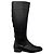 Autre Marque Botas Planas de Cuero Negras Altas Sarah Flint Negro - vista 2