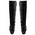 Autre Marque Botas Planas de Cuero Negras Altas Sarah Flint Negro - vista 6