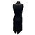 Vestido midi sem mangas de lã preta com gola alta Prada Preto - vista 3