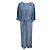 Peserico Midi-Kleid aus blauer Cordvelours mit Gürtel