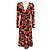 Vestido midi preto com flores multicoloridas e frente torcida de Prabal Gurung Multicor