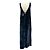 Maxikleid aus Samt mit Monili-Perlenverzierung Peserico Navy Marineblau - Ansicht 3