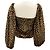Top de terciopelo con estampado de leopardo marrón The Attico Castaño - vista 3