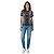 Michael Kors Collection Banker Melange Python Jacquard Stretch Viscose Short Sleeve Sweater - view 5
