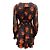 Vestido Adara estampado Valerian negro / naranja de Ulla Johnson - vista 3