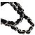 Chanel Vintage Zip Bowler Printed Jacquard Large Nero - vista 3
