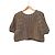 Brauner ärmelloser Pullover von Brunello Cucinelli aus grobem Strick, Größe L für einen Oversize-Effekt Taupe