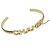 Chanel Logo Armreif mit Kette CC Metall mit Kristall Golden - Ansicht 2
