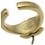 Chanel Logo Armreif mit Kette CC Metall mit Kristall Golden - Ansicht 4