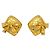Chanel CC Rhombus Clip-On Metal D'oro