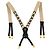 Bretelle in tela con logo Chanel Beige