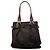 Céline Bolsa vertical em lona Macadam com detalhes em couro marrom estampado Celine Castanho escuro