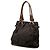 Céline Bolsa vertical em lona Macadam com detalhes em couro marrom estampado Celine Castanho escuro - vista 2