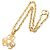 Collana Pendente Triple CC Placcata Oro Chanel D'oro