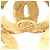 Collana Pendente Triple CC Placcata Oro Chanel D'oro - vista 4