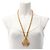 Collana Pendente Triple CC Placcata Oro Chanel D'oro - vista 6