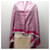 Sciarpa in seta con motivo Monogram Louis Vuitton Rosa Grigio - vista 3