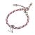 Bracciale in pelle Louis Vuitton con charm Rosa Bianco Multicolore Verde - vista 3