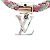 Bracciale in pelle Louis Vuitton con charm Rosa Bianco Multicolore Verde - vista 4