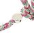 Bracciale in pelle Louis Vuitton con charm Rosa Bianco Multicolore Verde - vista 5