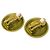 Chanel Vintage CC Round Clip-On Metal Small D'oro - vista 3