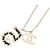 Collier en cuir avec strass Chanel Coco Mark No. 5 Noir Doré - vue 3
