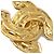 Chanel CC Clip-On Quilted Metal D'oro - vista 2